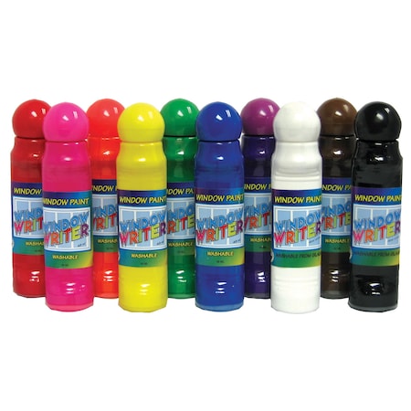 Crafty Dab Window Writers Paint, 10 Colors, 48 ml 75556